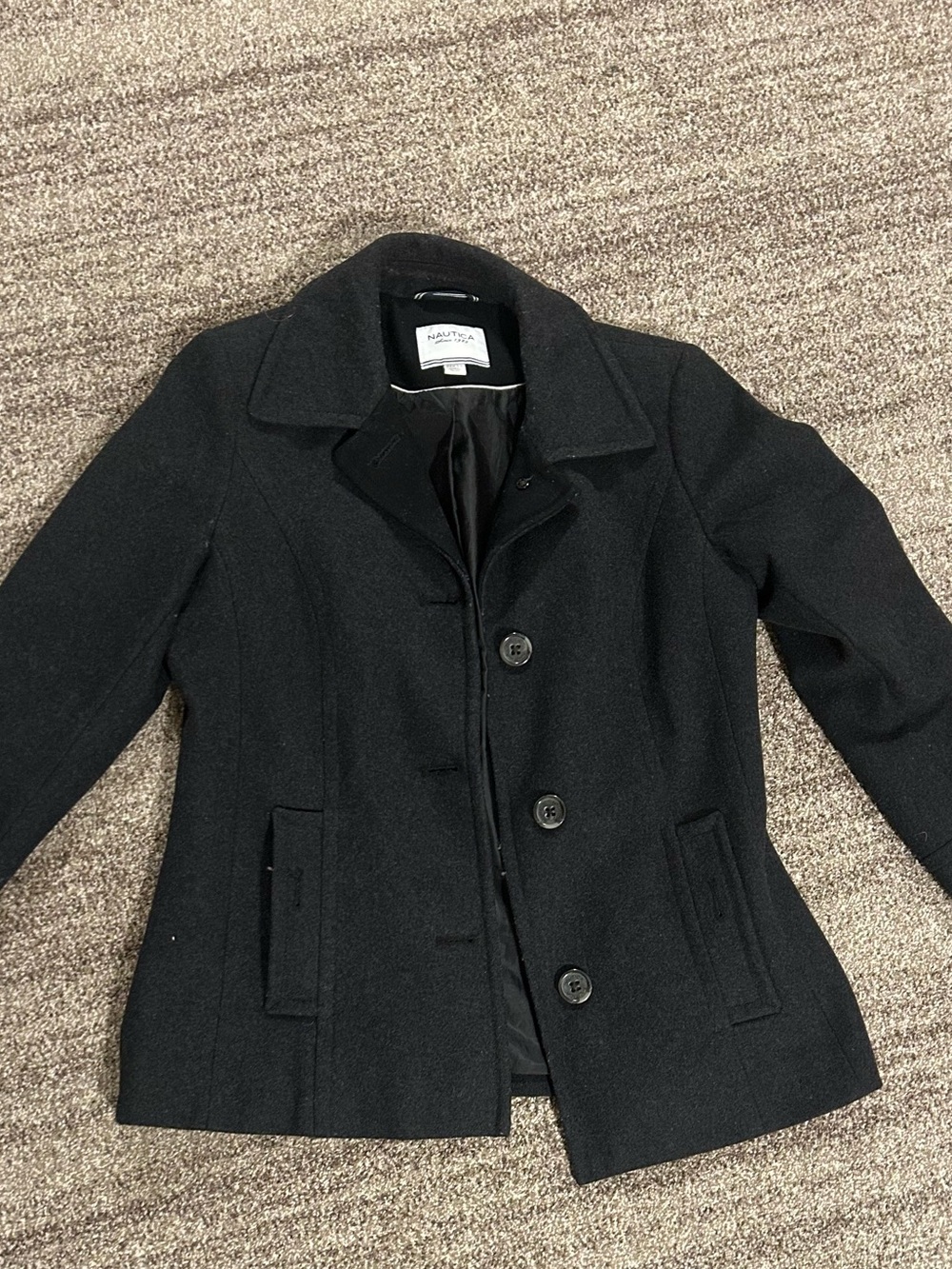 Women’s Dark Grey Wool Blend Peacoat